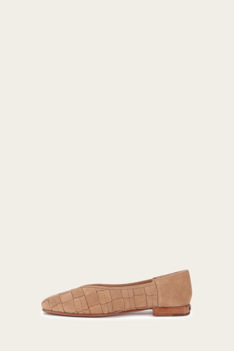Claire Woven Flat - Camel - Inside