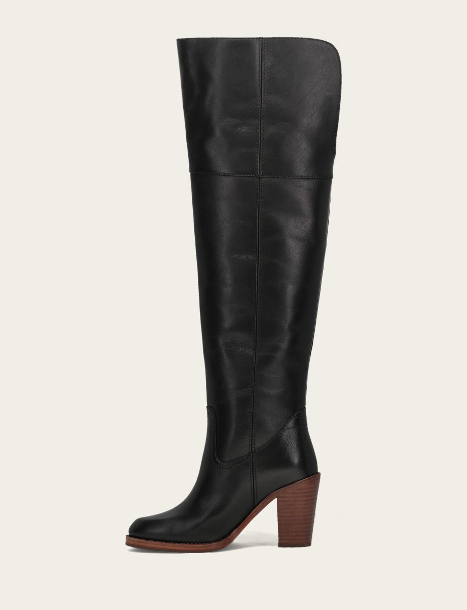 Corinne Over The Knee Boot - Black - Inside
