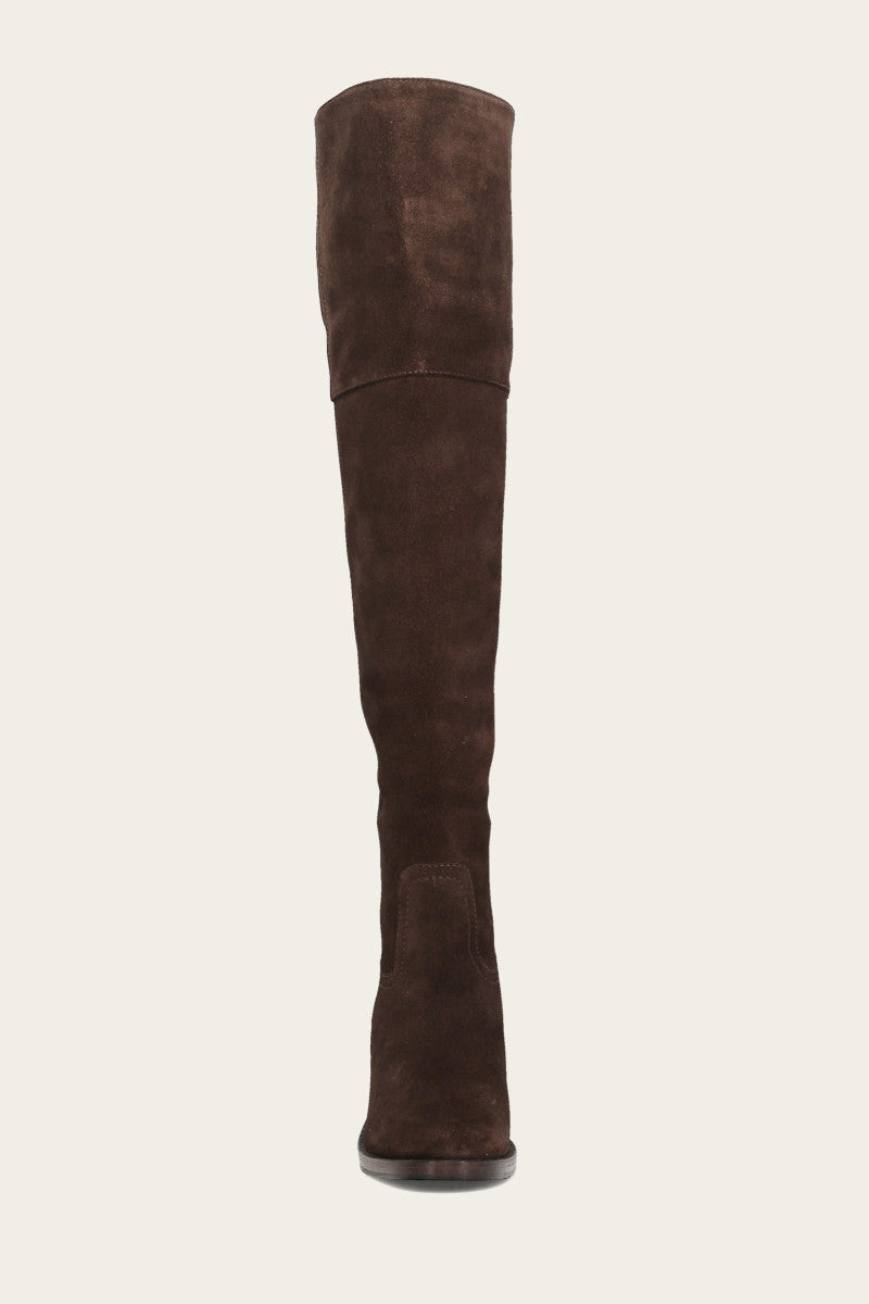 Corinne Over The Knee Boot - Dark Brown - Front