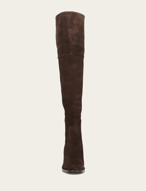 Corinne Over The Knee Boot - Dark Brown - Front