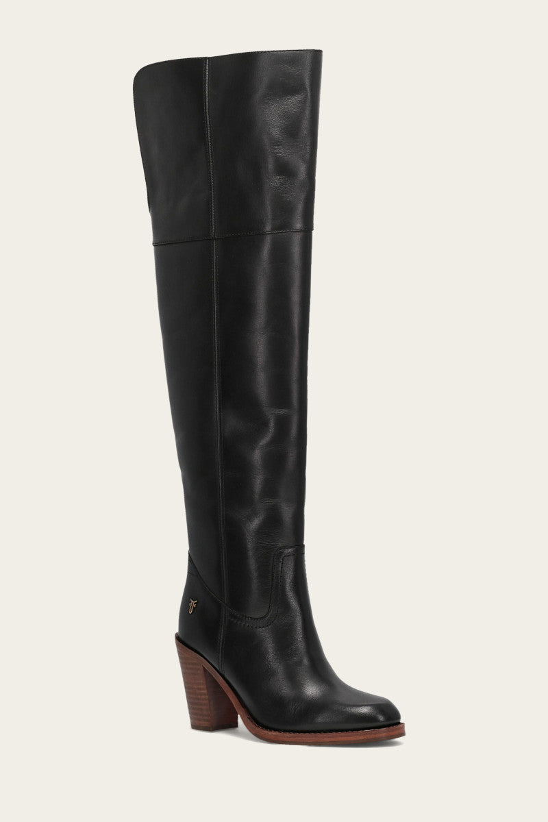 Corinne Over The Knee Boot - Black - Hero