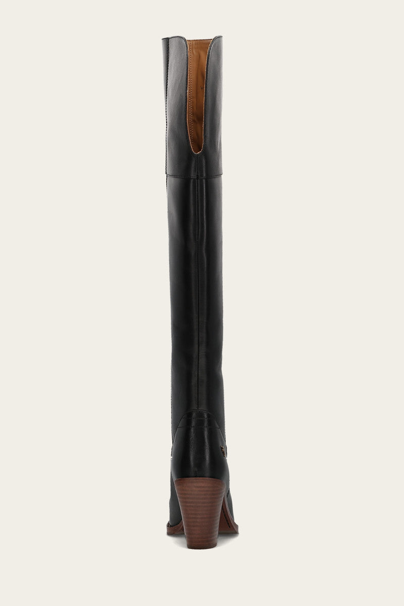 Corinne Over The Knee Boot - Black - Back