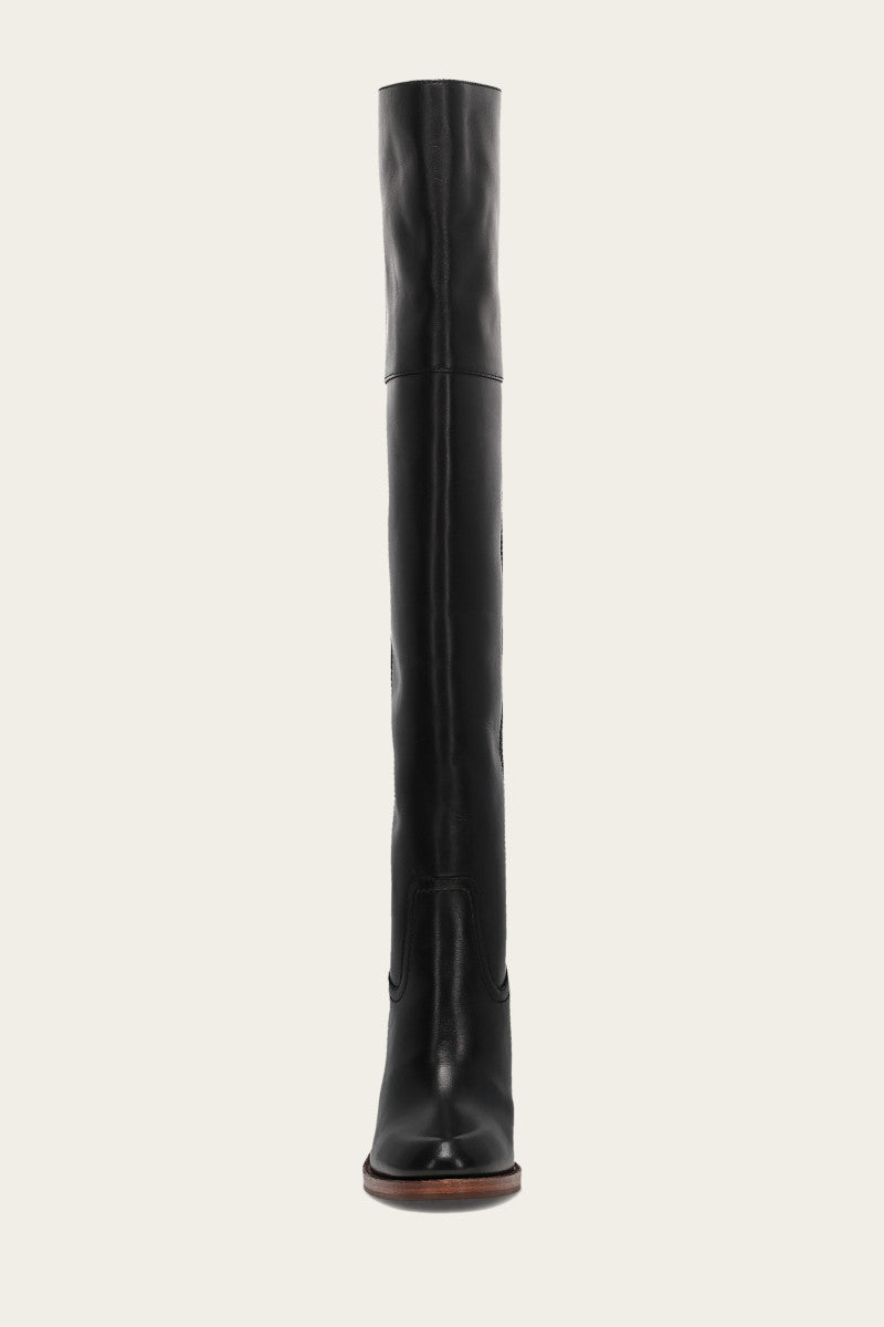 Corinne Over The Knee Boot - Black - Front
