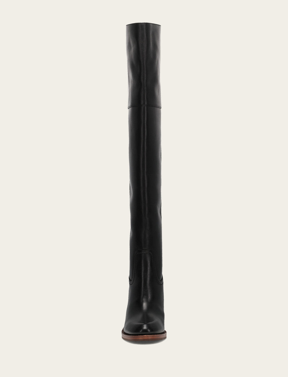 Corinne Over The Knee Boot - Black - Front