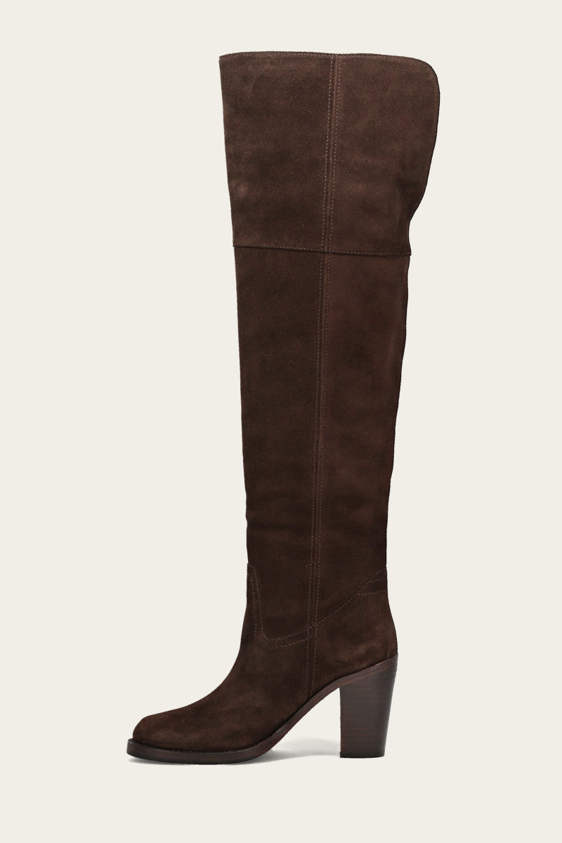 Corinne Over The Knee Boot - Dark Brown - Inside