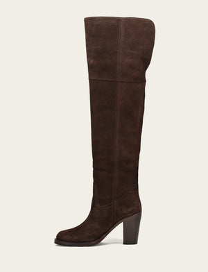 Corinne Over The Knee Boot - Dark Brown - Inside
