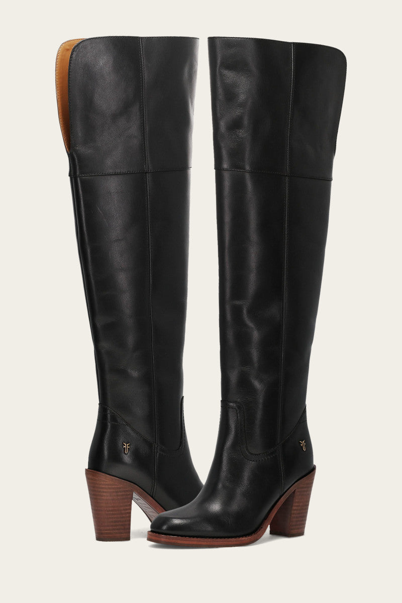 Corinne Over The Knee Boot - Black - Pair