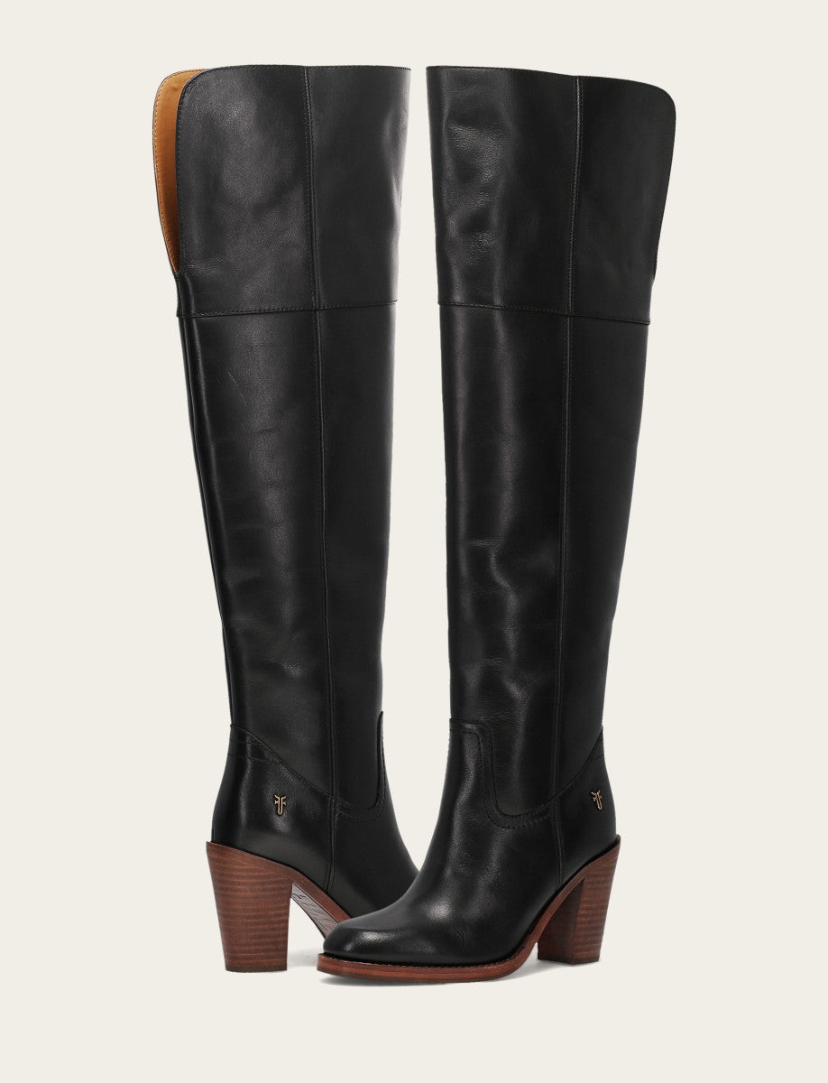 Corinne Over The Knee Boot - Black - Pair