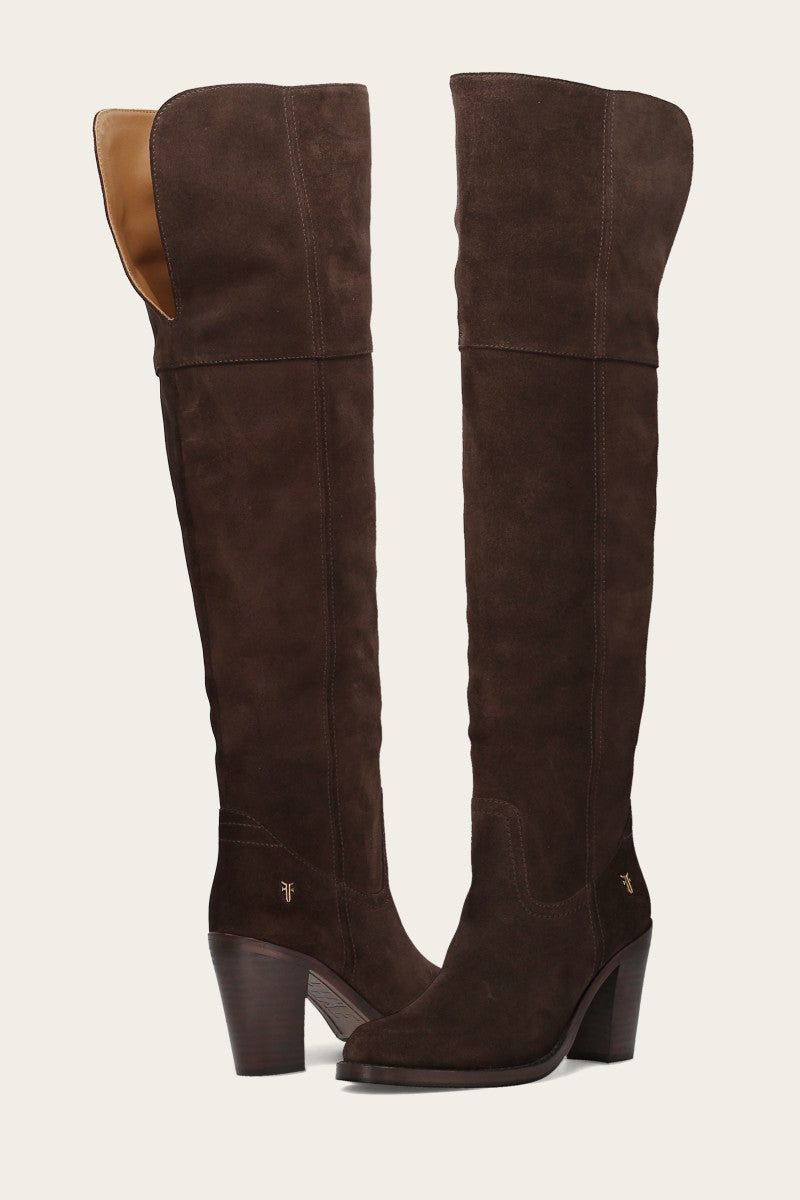Corinne Over The Knee Boot - Dark Brown - Pair