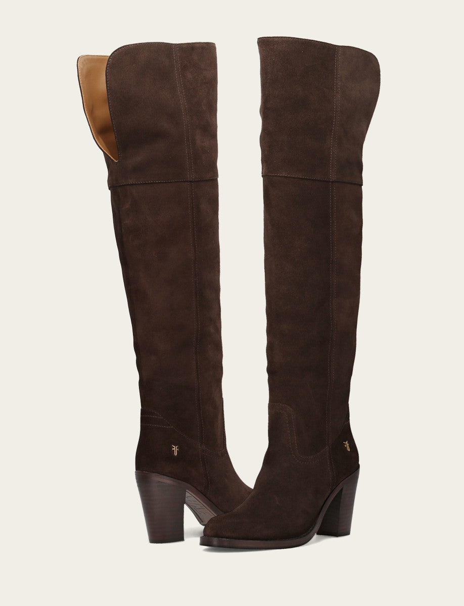 Corinne Over The Knee Boot - Dark Brown - Pair