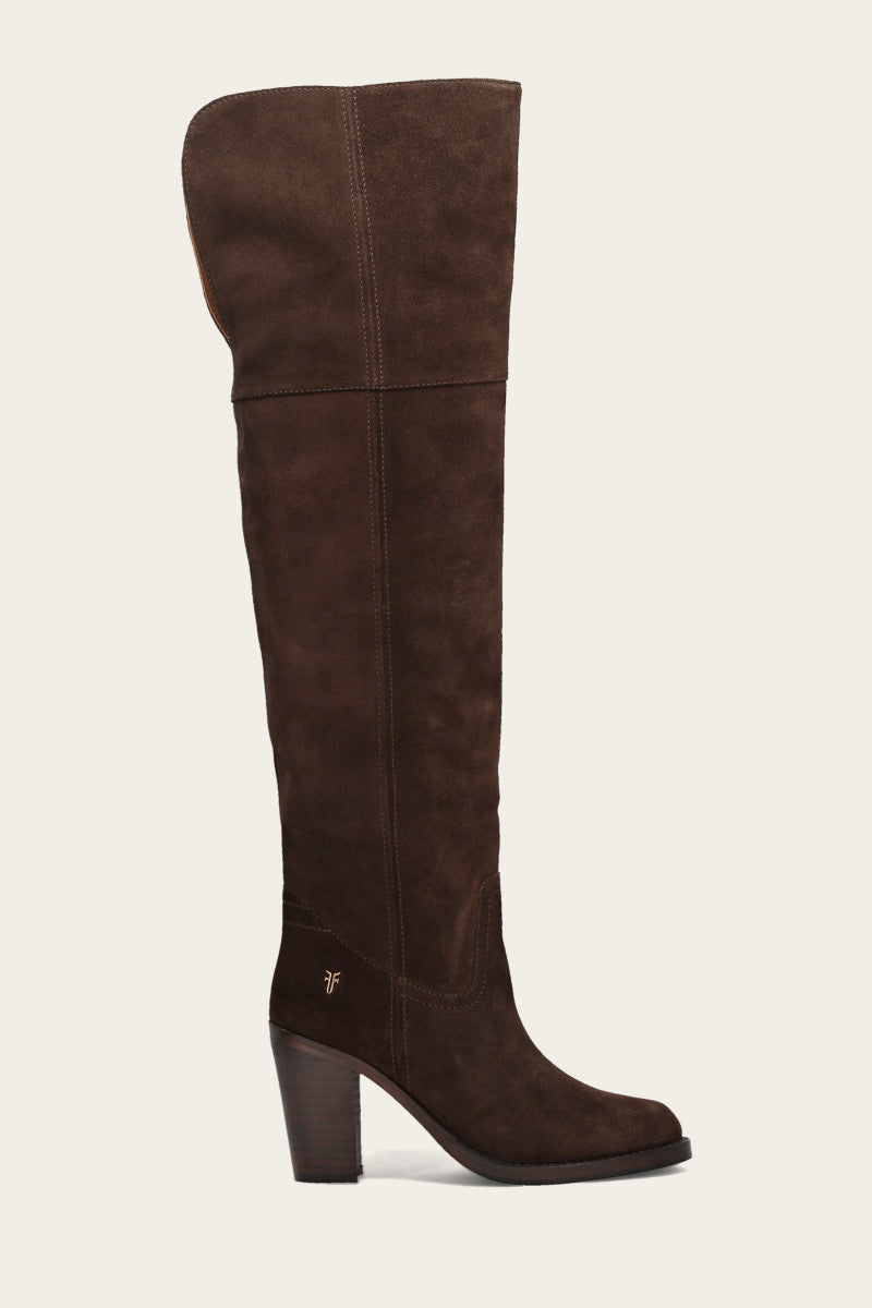 Corinne Over The Knee Boot - Dark Brown - Outside