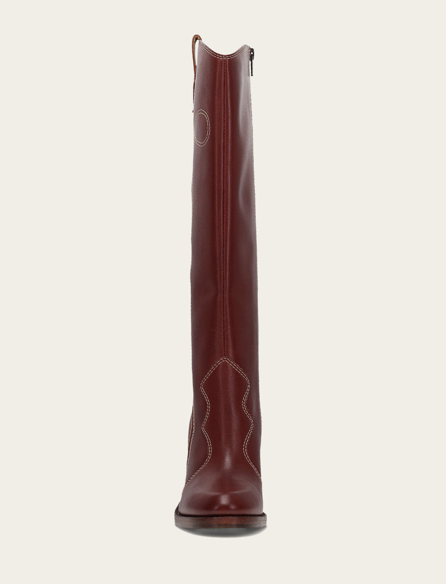 Corinne Tall Deco Stitch - Cranberry - Front