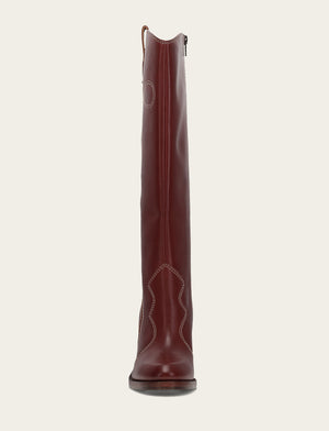 Corinne Tall Deco Stitch - Cranberry - Front