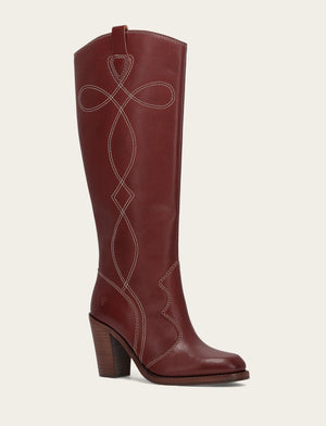 Corinne Tall Deco Stitch - Cranberry - Hero