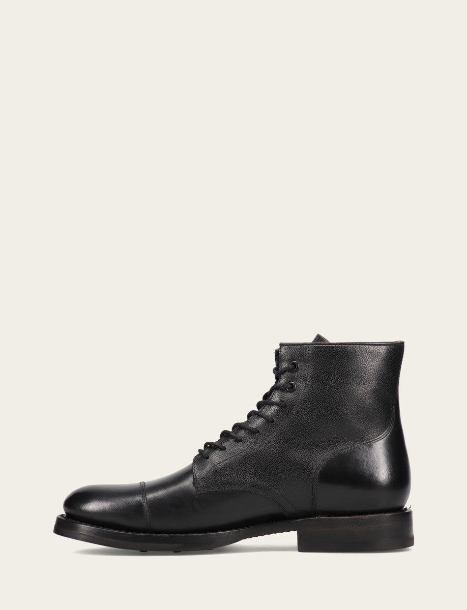Dylan Lace Up - Black Scotchgrain - Inside