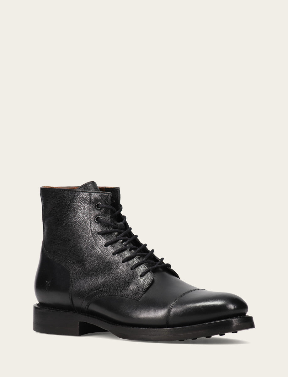 Dylan Lace Up - Black Scotchgrain - Hero