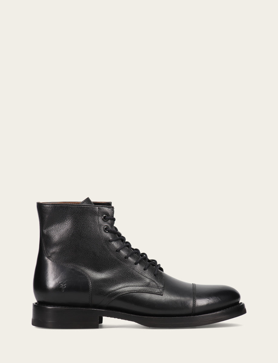 Dylan Lace Up - Black Scotchgrain - Outside