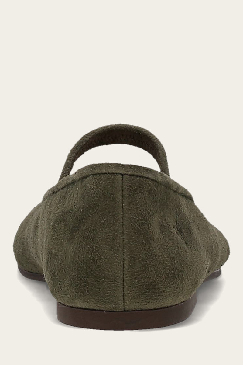 Emma Elastic Mary Jane - Dark Olive - Back