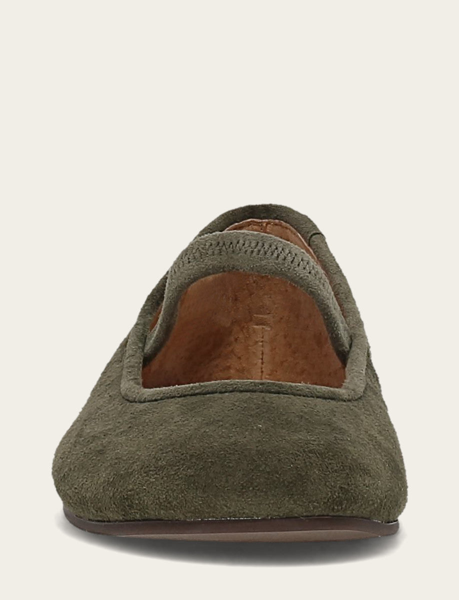 Emma Elastic Mary Jane - Dark Olive - Front