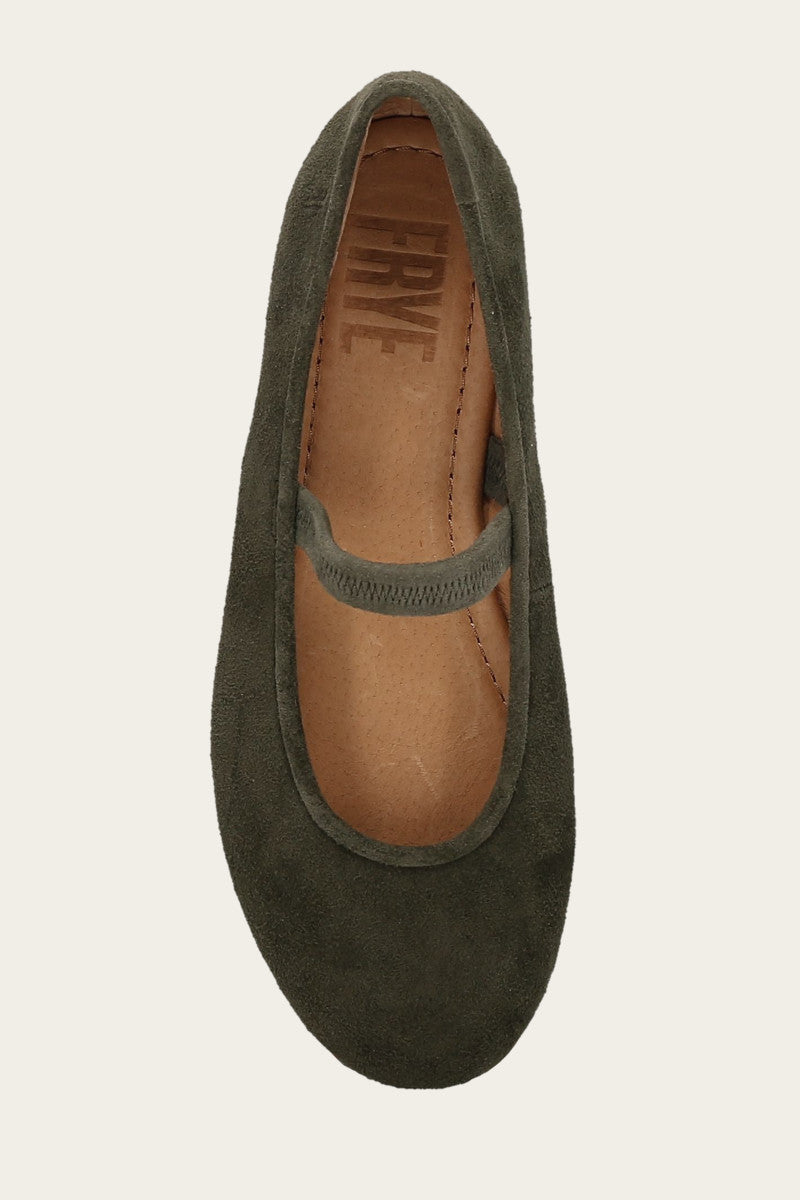 Emma Elastic Mary Jane - Dark Olive - Top Down