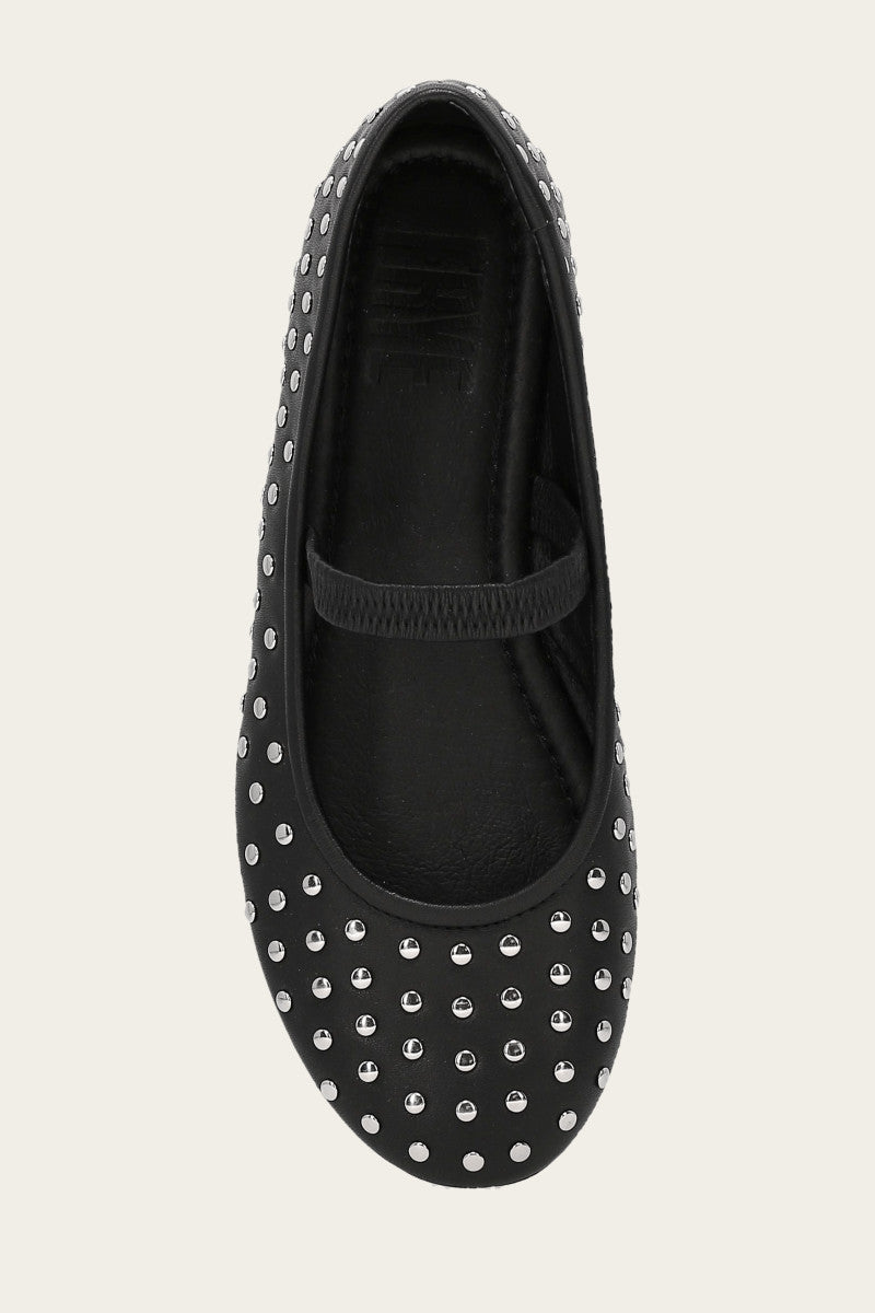 Emma Studded Mary Jane - Black - Top Down