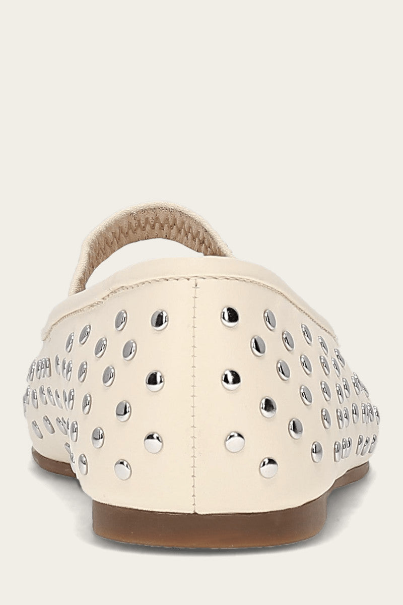 Emma Studded Mary Jane - Ecru - Back