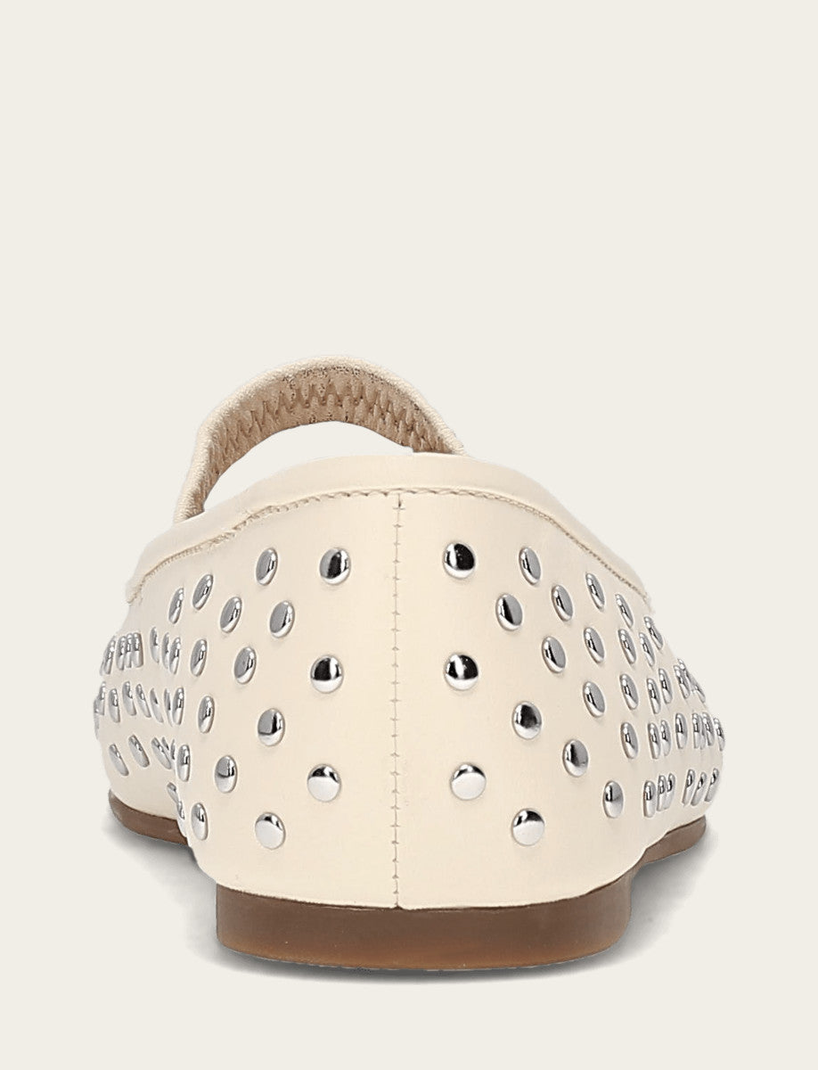 Emma Studded Mary Jane - Ecru - Back