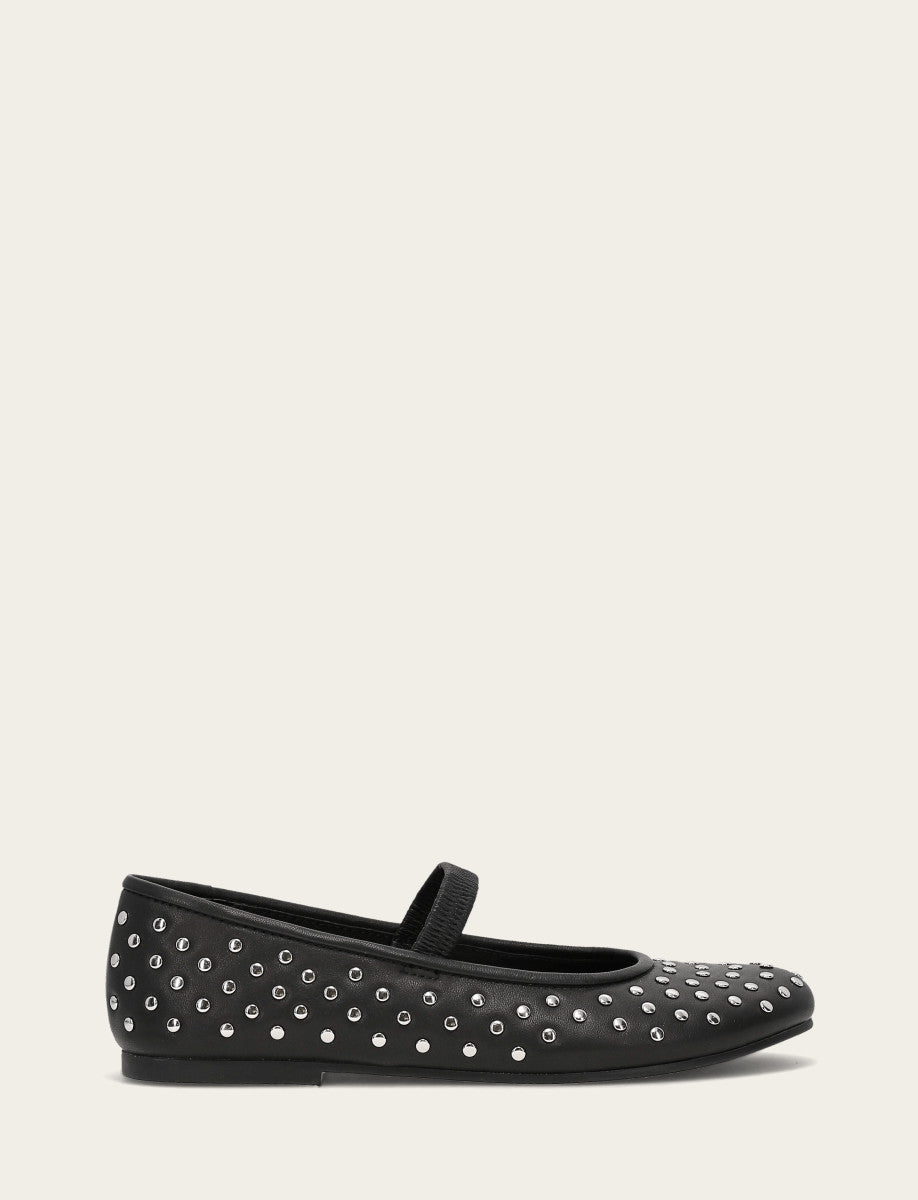 Emma Studded Mary Jane - Black - Outside