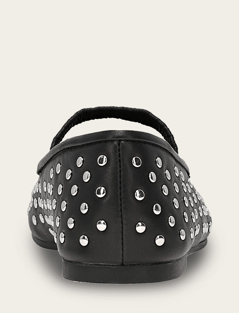 Emma Studded Mary Jane - Black - Back