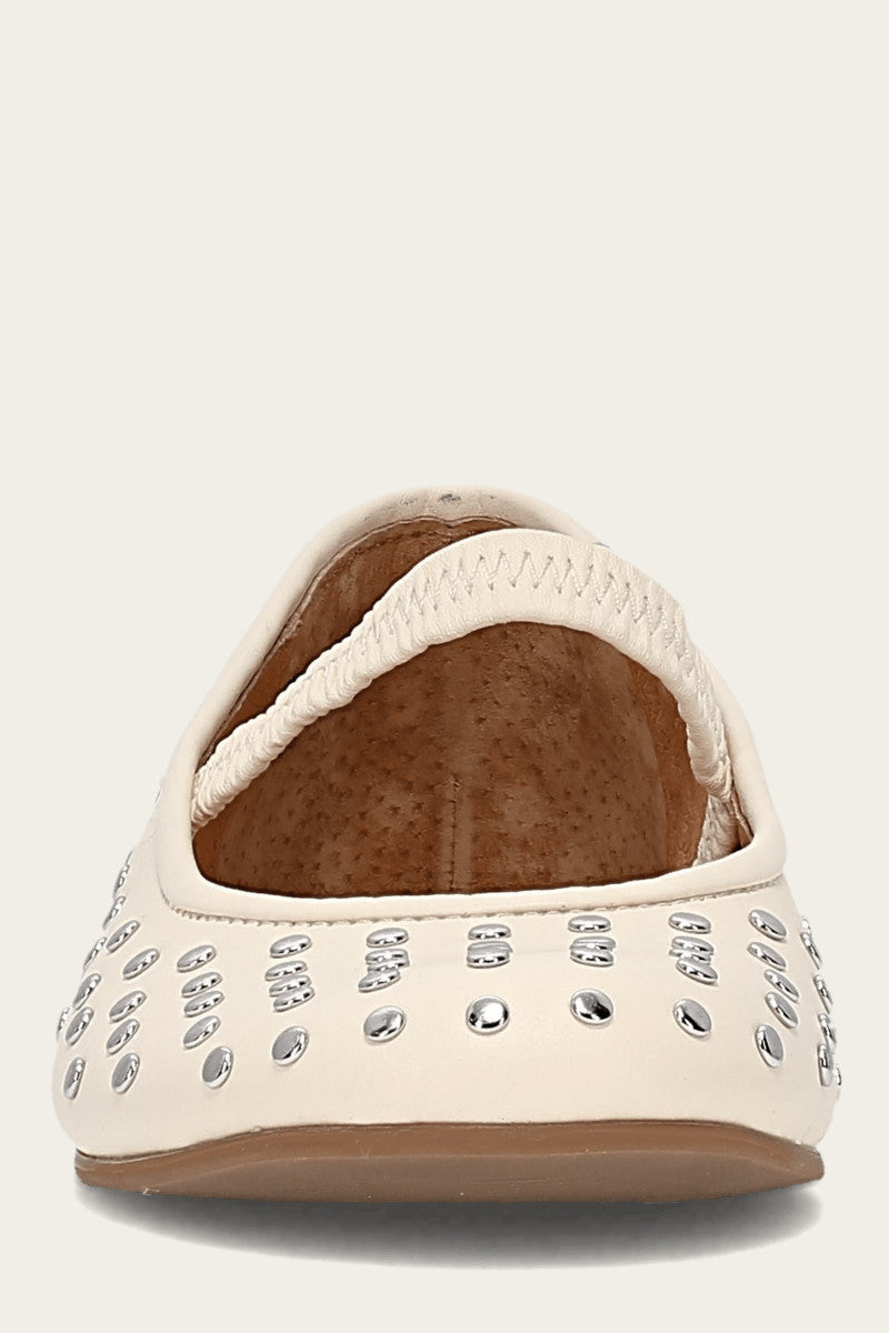 Emma Studded Mary Jane - Ecru - Front