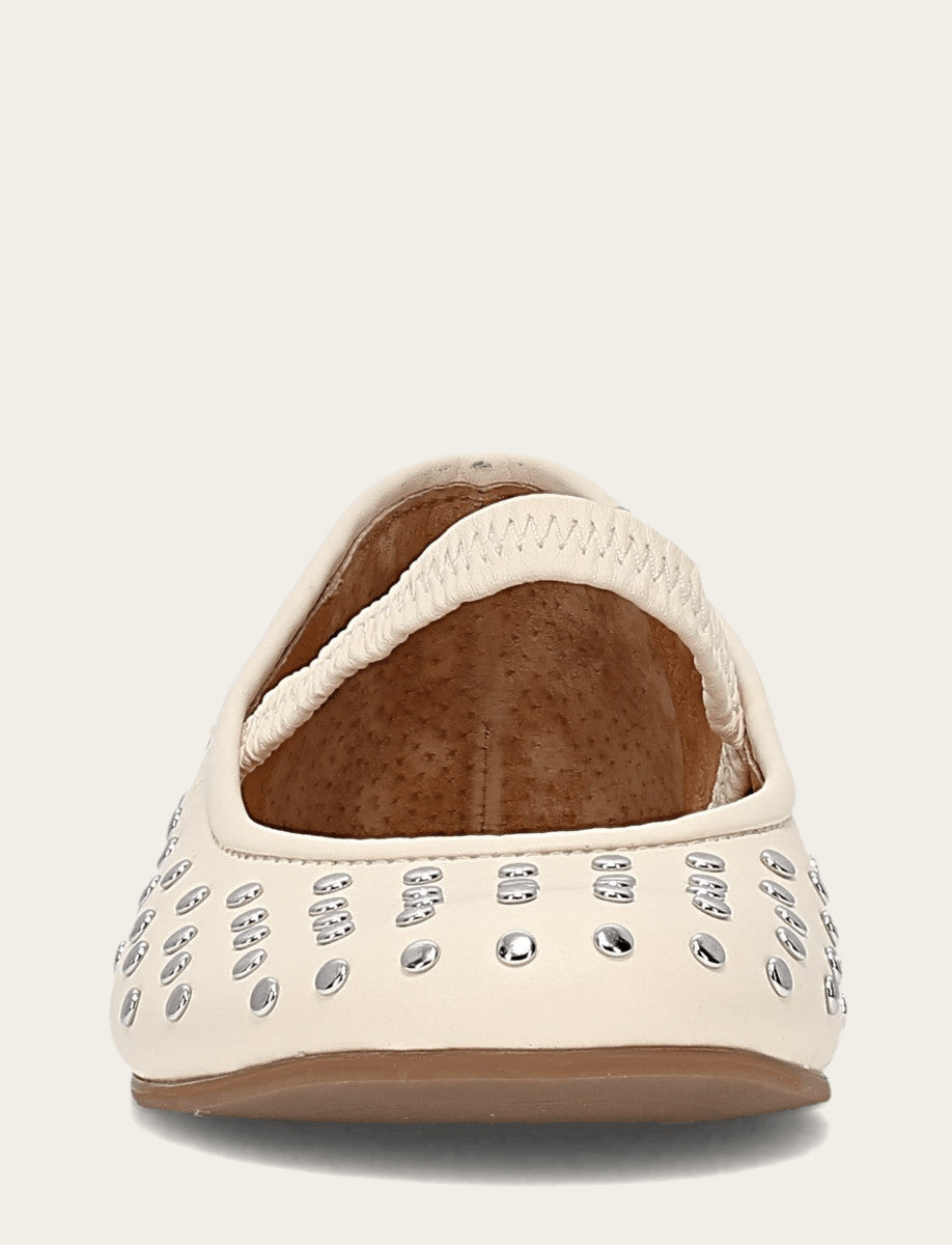 Emma Studded Mary Jane - Ecru - Front