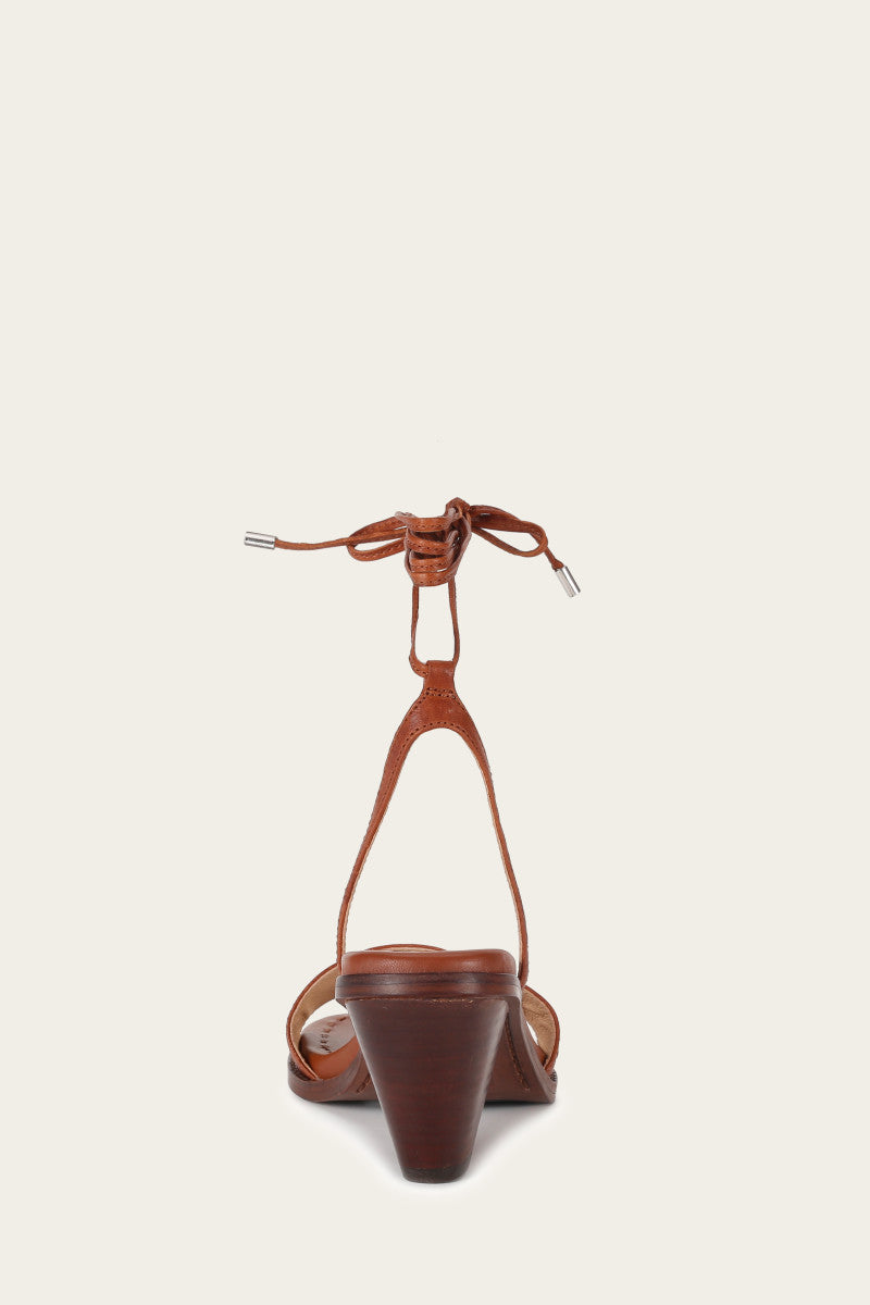 Estelle Ankle Tie - Cognac - Back