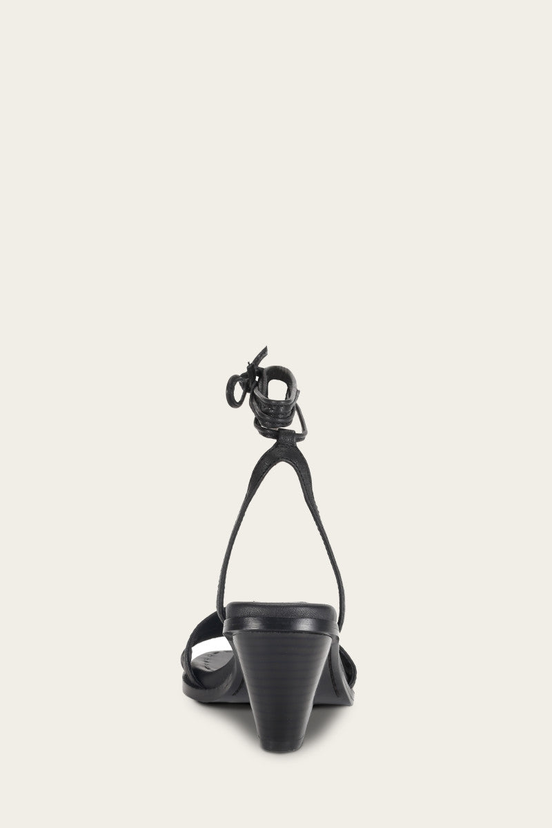 Estelle Ankle Tie - Black - Back