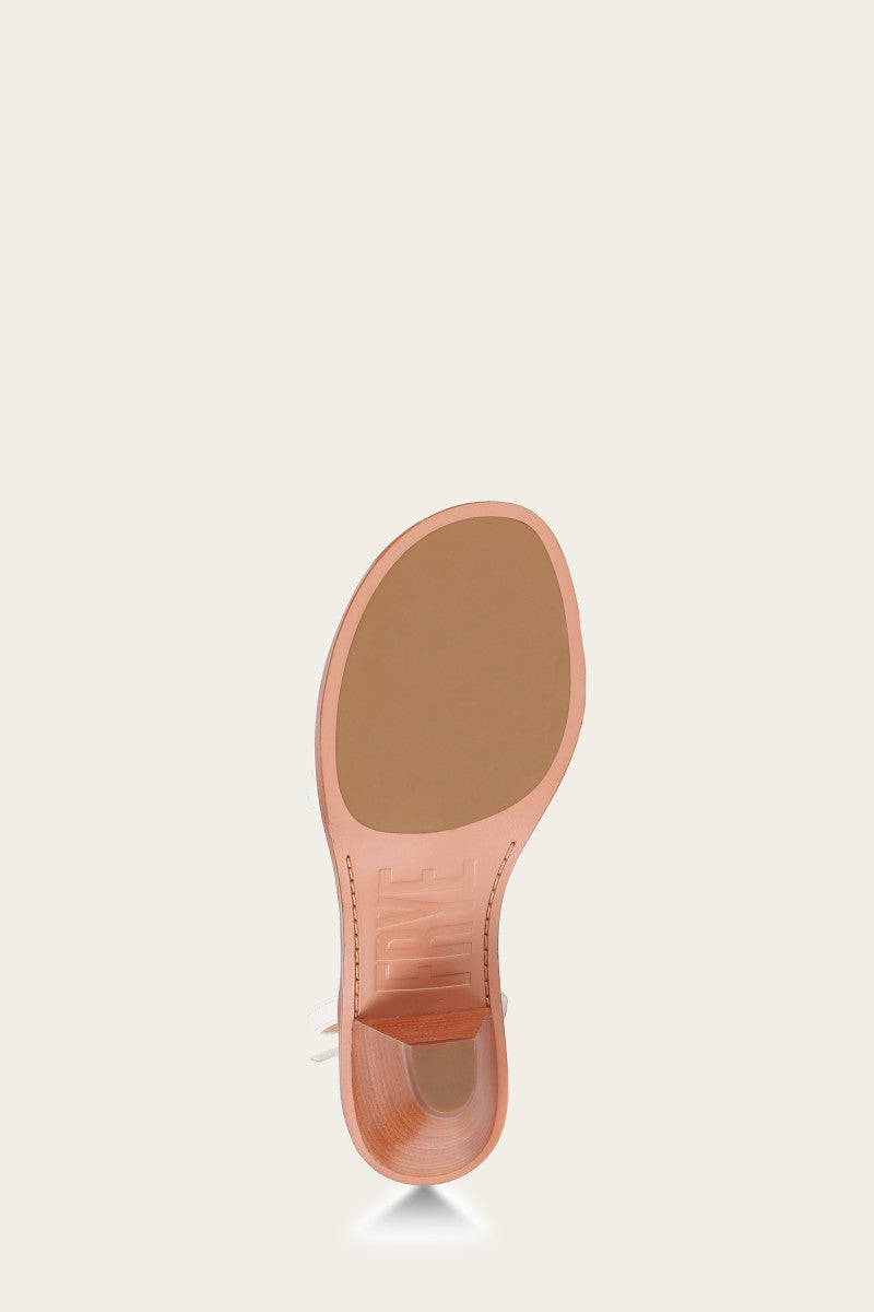 Estelle Ankle Tie - White - Sole