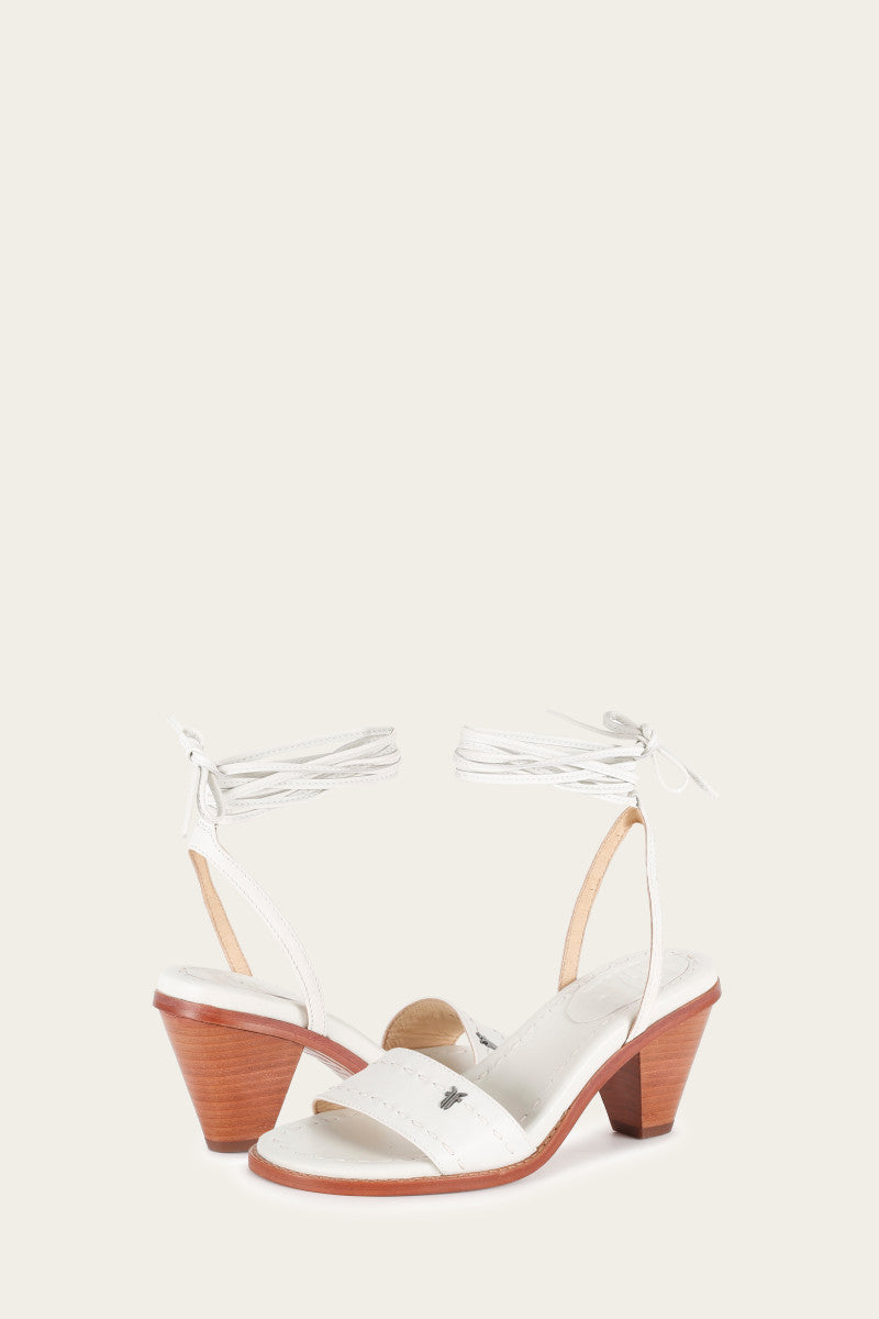 Estelle Ankle Tie - White - Pair