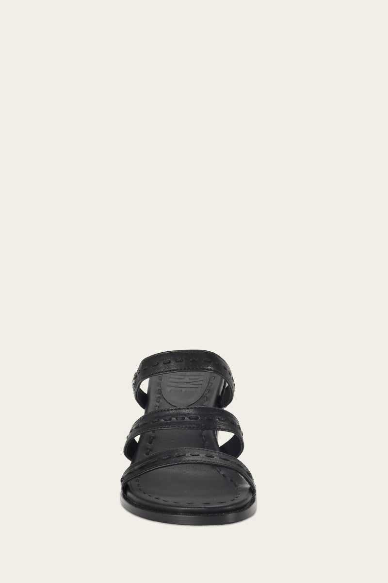 Estelle Strappy Slide - Black - Front