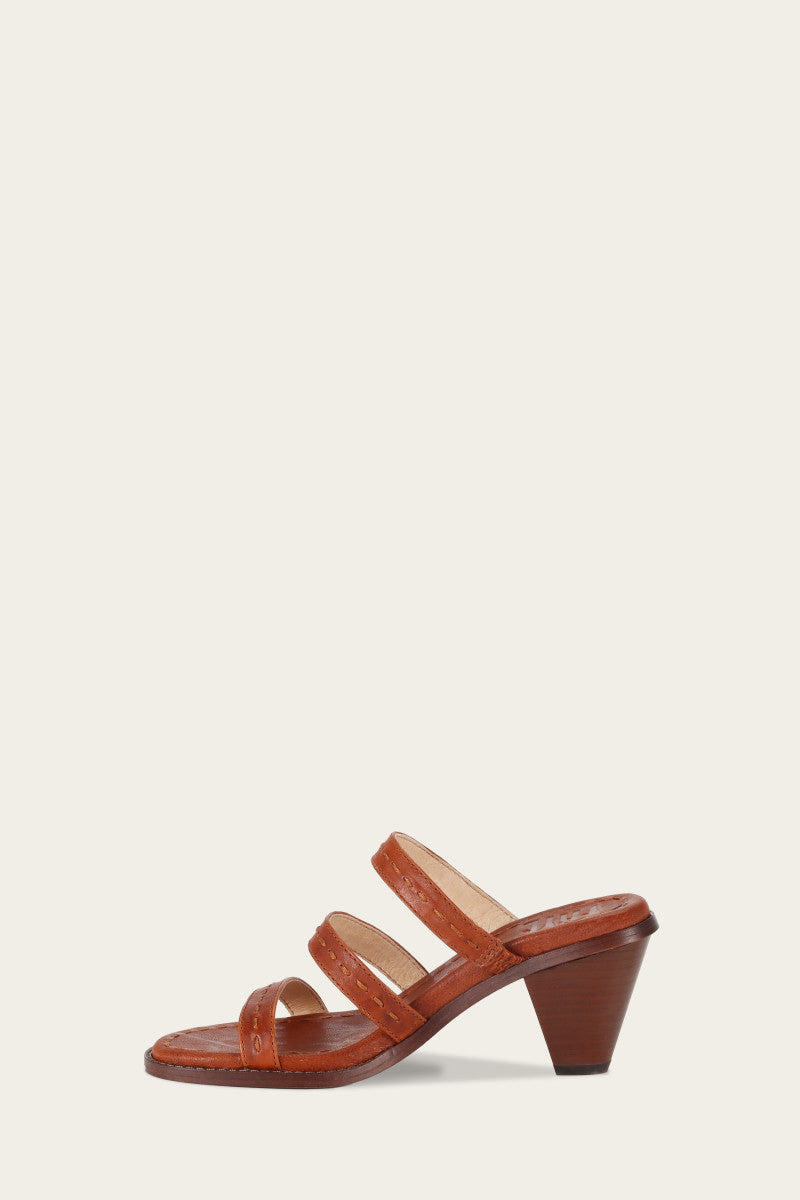 Estelle Strappy Slide - Cognac - Inside