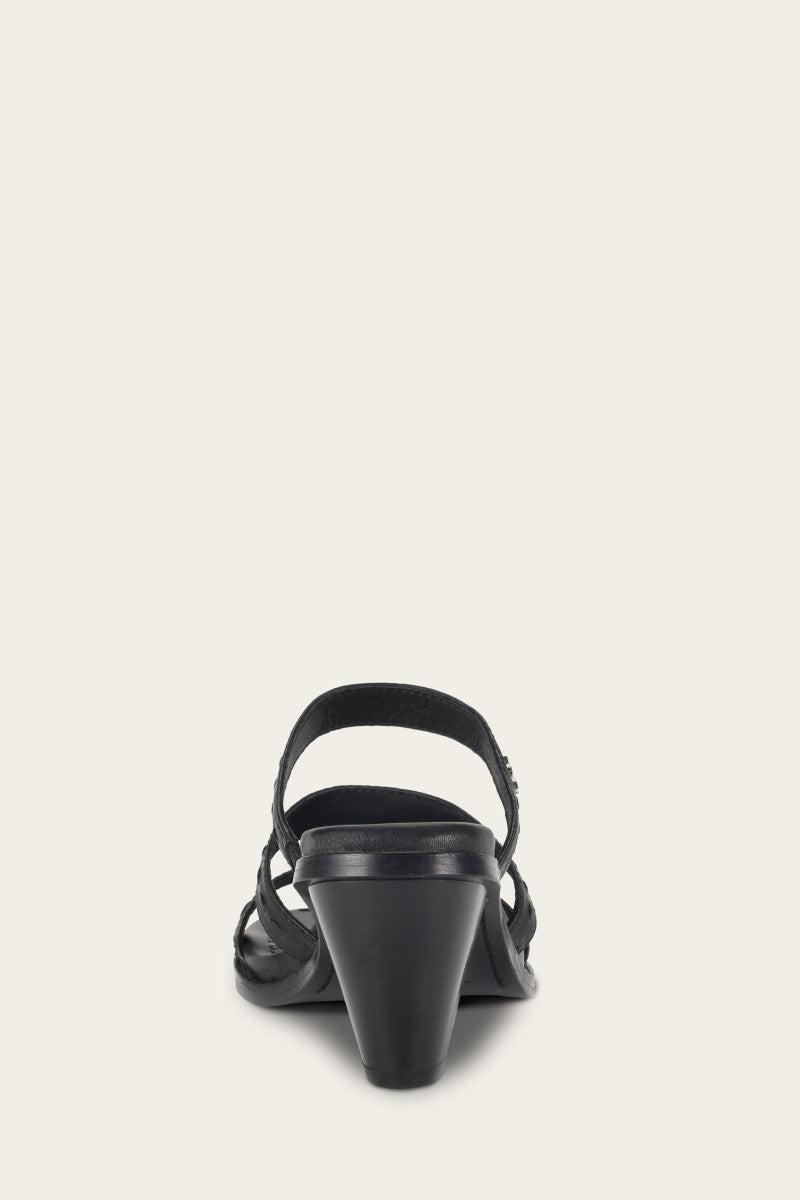 Estelle Strappy Slide - Black - Back