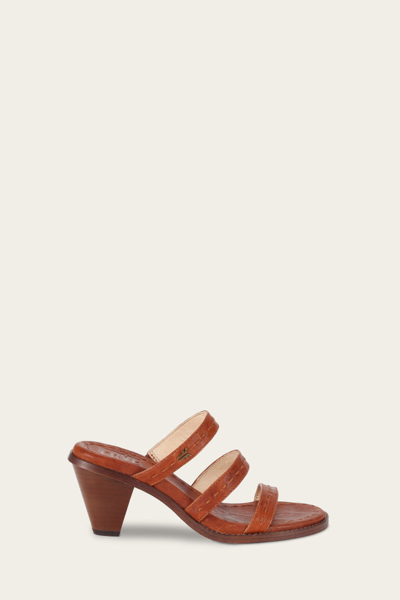 Estelle Strappy Slide - Cognac - Outside
