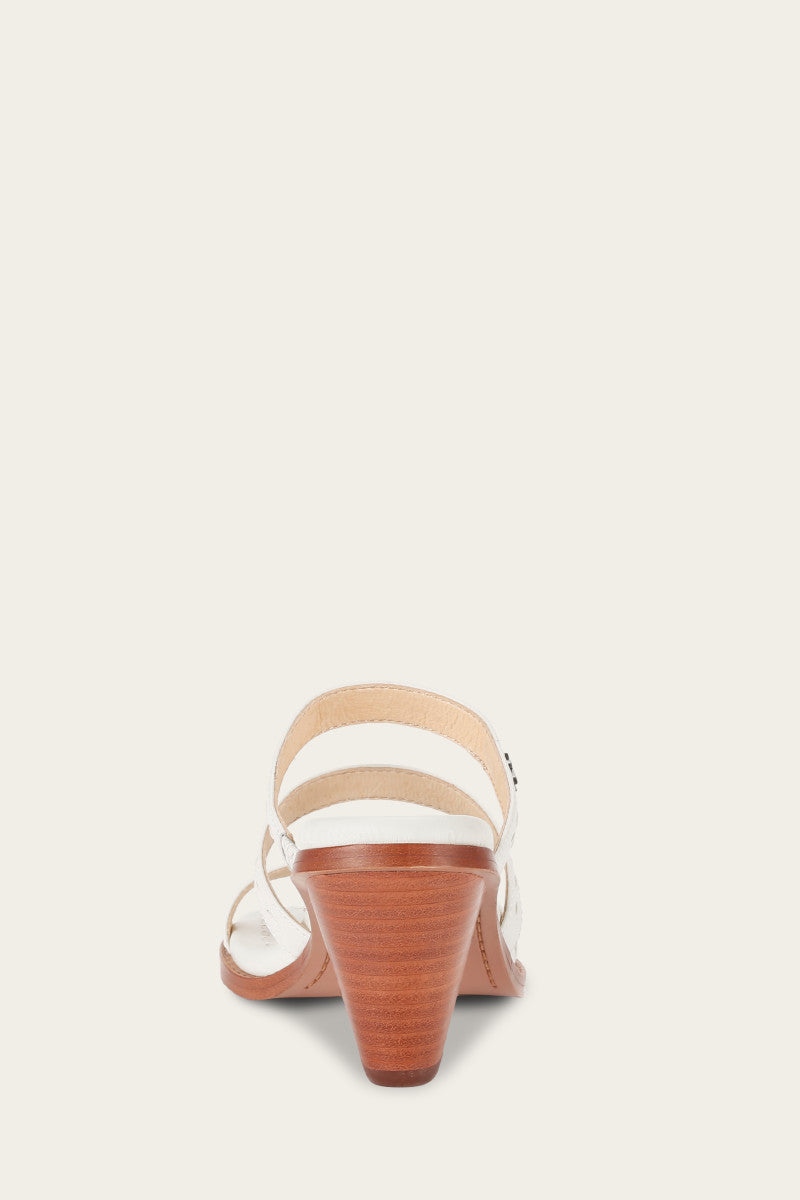 Estelle Strappy Slide - White - Back
