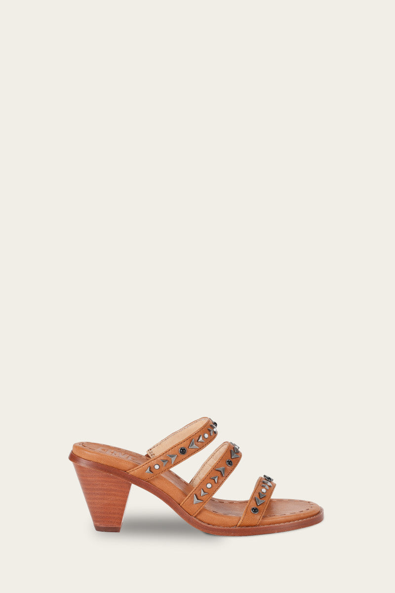 Estelle Studded Slide - Tan - Outside
