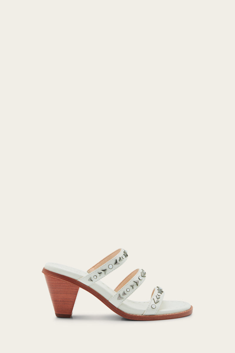 Estelle Studded Slide - White - Outside