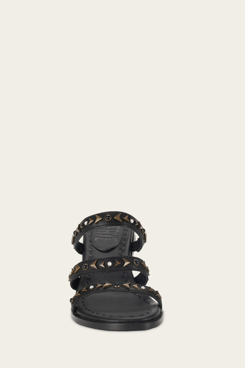 Estelle Studded Slide - Black - Front