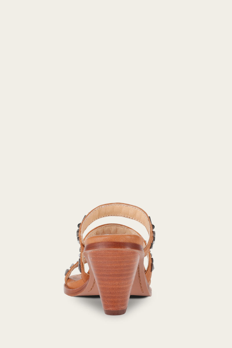 Estelle Studded Slide - Tan - Back