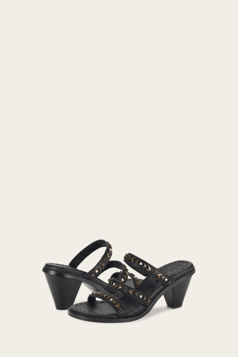 Estelle Studded Slide - Black - Pair