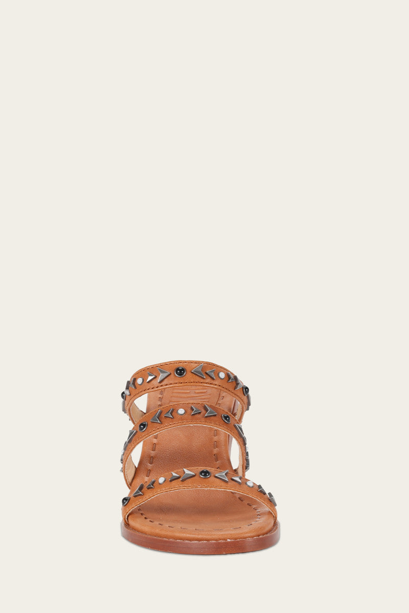 Estelle Studded Slide - Tan - Front