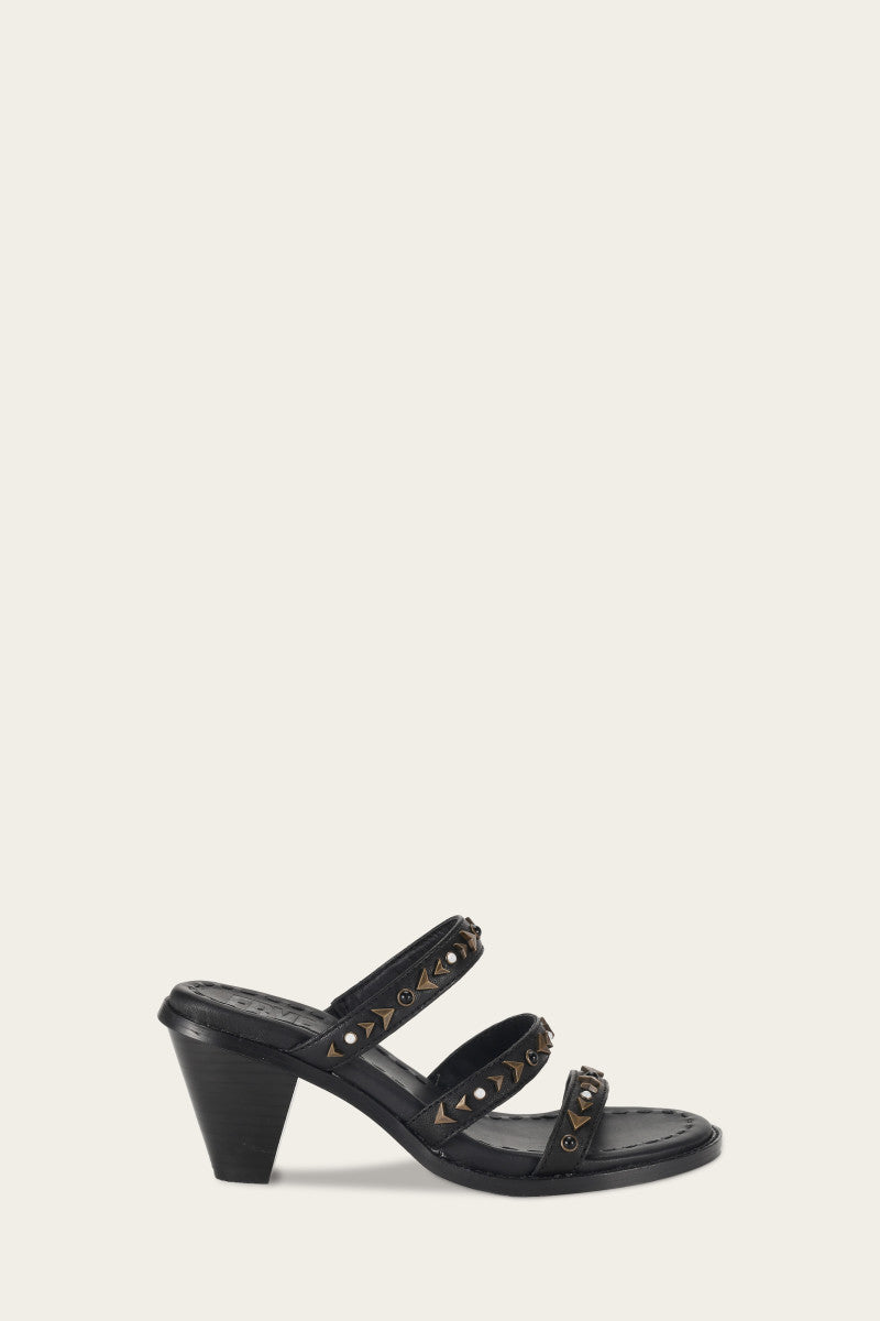Estelle Studded Slide - Black - Outside