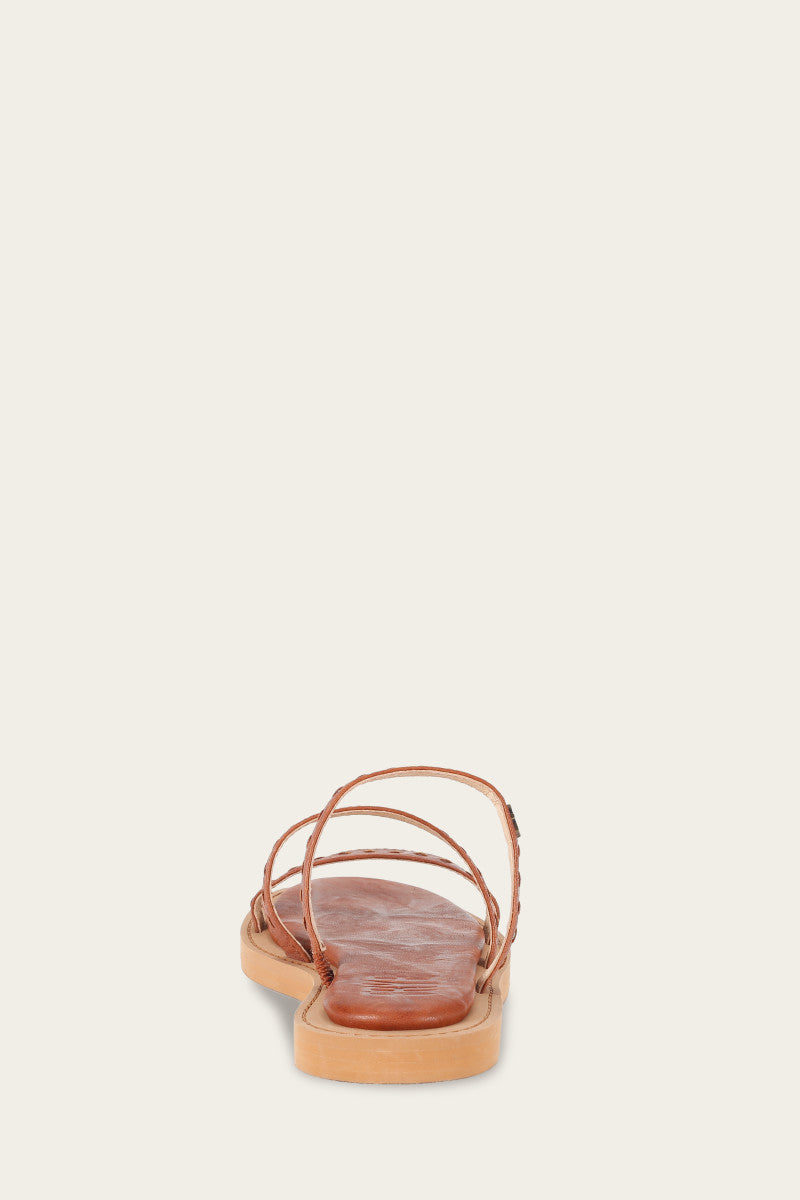 Faye Strappy Slide - Cognac - Back