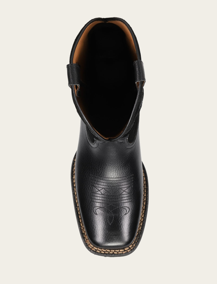 Hauser Deco Stitch - Black/Black - Top Down