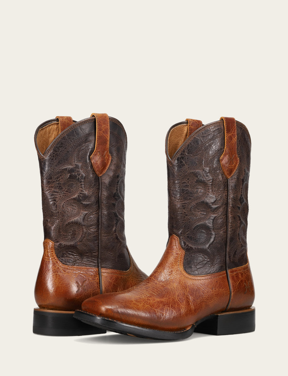 Hauser Deco Stitch - Saddle/Dark Brown - Pair